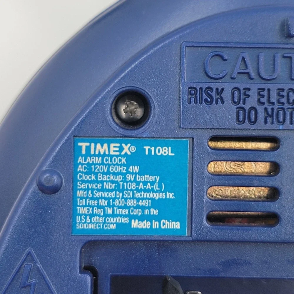 Timex‎ Vintage Retro Digital Alarm Clock T108 Tested, Works